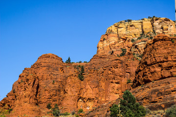 Fototapeta na wymiar Red Rock Formations In Arizona Mountains