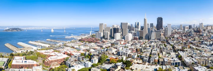 Türaufkleber San Francisco Luftaufnahme von San Francisco, USA