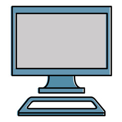 computer desktop isolated icon vector illustration design