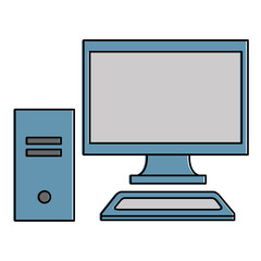 computer desktop isolated icon vector illustration design