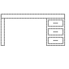 office desk isolated icon vector illustration design