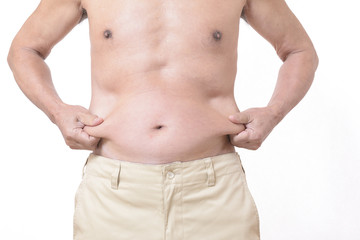 太った男性のお腹