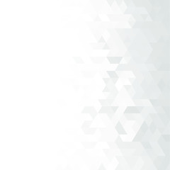 White and gray background. Geometric style. Mesh of triangles. Mosaic template for your design. Paper texture.