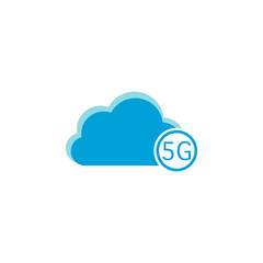 Cloud computing icon, 5G icon