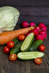 different vegetables on the table