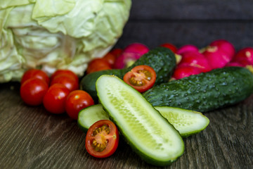 different vegetables on the table