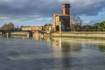 Obraz premium Arno River and Citadel. 