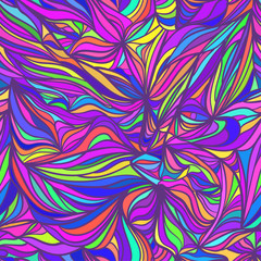 hand-drawn pattern with waves