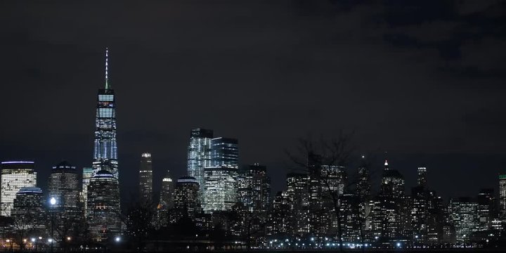City of New York After Dark. Manhattan Scenery. United States of America.