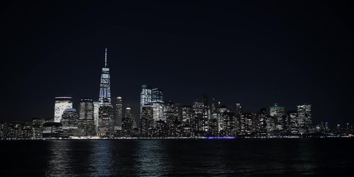 World Famous Skyline of New York, NY, United States of America. Evening Hours Scenery