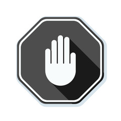 Obraz premium Hand Block ADS sign illustration