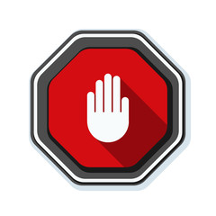 Hand Block ADS sign illustration