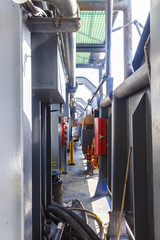 Cargo deck of the ship