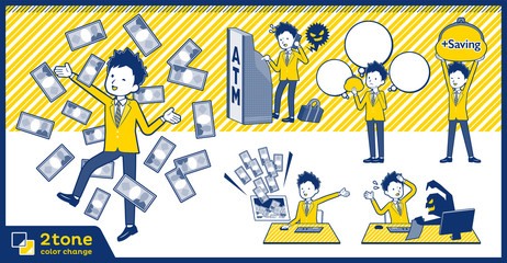 2tone type school boy Brown Blazer_set 12