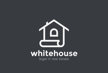 House Logo abstract vector Linear. Real Estate Logotype icon