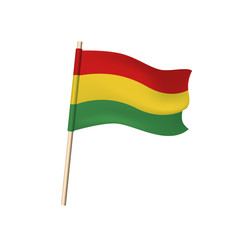 Bolivia flag (red, yellow and green stripes)