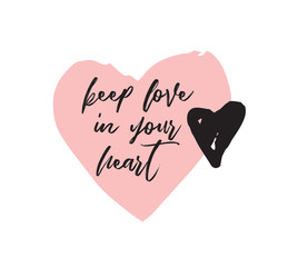 Romantic lettering card. Elegand and glitter calligraphy postcard or poster graphic design typography element.