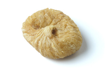 Dried fig fruit on white background, isolate