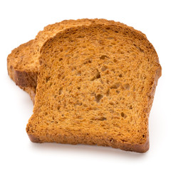 Sliced Toast Bread isolated on white background, top view.