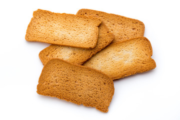 Toast bread isolated on the white background.