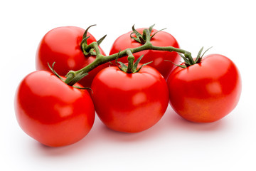 Tomato isolated on white background.