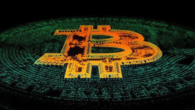 Cyber blockchain and bitcoin background