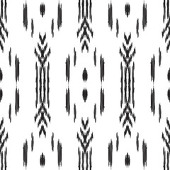 Ikat seamless pattern. Vector wallpaper background - 188613135