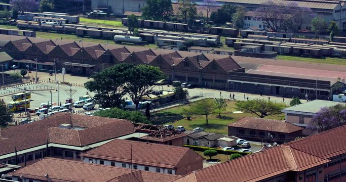Railway Station & Freight Wagons; National Park And Streets; Nairobi, Kenya, Africa