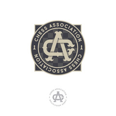 Fototapeta premium Chess Association emblem. C and A initials. C letter and A letter. Sport tournament emblem.