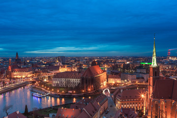 Fototapeta na wymiar Wroclaw skyline