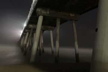 Hermosa pier at night