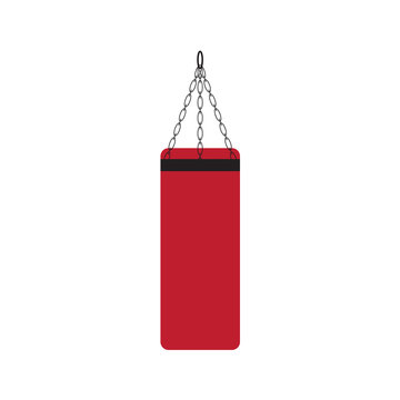 boxing punching bag icon- vector illustration