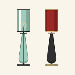 Two floor lamps