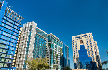 Fototapeta na wymiar Typical modern building in Doha, Qatar