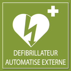 Obraz premium Logo défibrillateur. DAE.