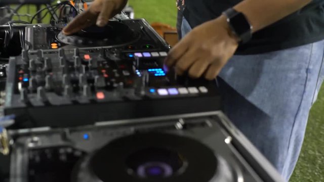 DJ mixing music