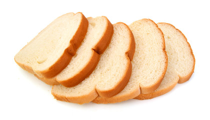 sliced bread on a white background