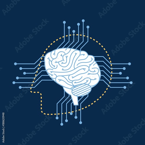 Download "silhouette robot head brain cuircuit connection vector ...