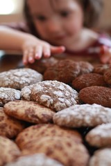 Hand reaching for cookies