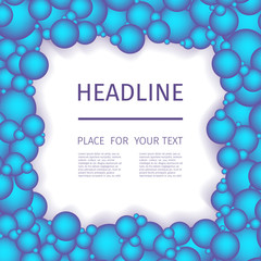 Vector Abstract geometric shape from blue circles.