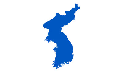 map of the two north and south koreas - obrazy, fototapety, plakaty
