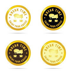 coffee break time set illustration