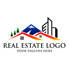 Real estate logo template Vector