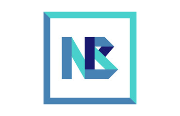 NB Square Ribbon Letter logo