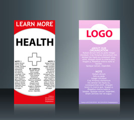 collection of 2 abstract medical business cards or visiting cards on different topic, arrange in horizontal. EPS 10.