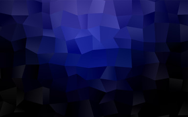 Dark BLUE vector rectangle mosaic background with transparencies in origami style.