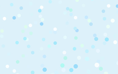 Fototapeta na wymiar Light BLUE vector pattern with colored spheres.