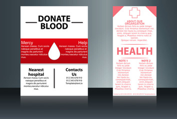 Health Care and Medical Poster Brochure Flyer design Layout vector template in A4 size