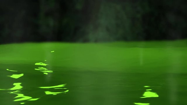 Animated Green Slime or Toxic Waste from Chemicals