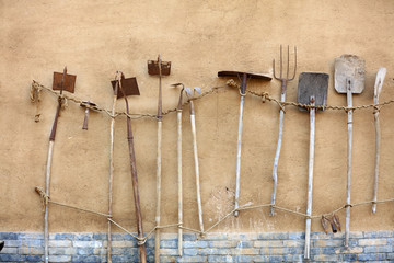 The ancient Chinese farming tools